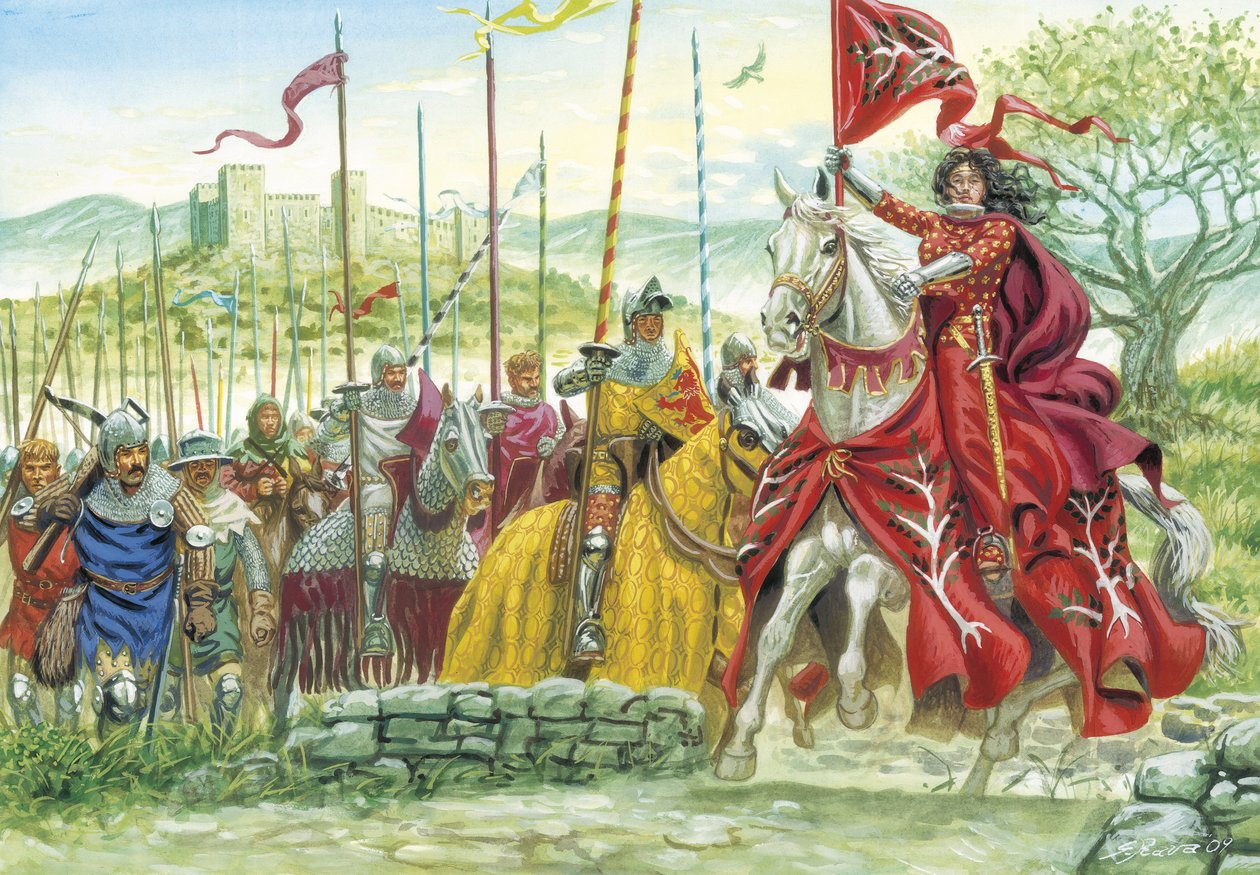 إليونور داربوري (1340-1404) على رأس جيشه في سردينيا بواسطة جوزيبي رافا