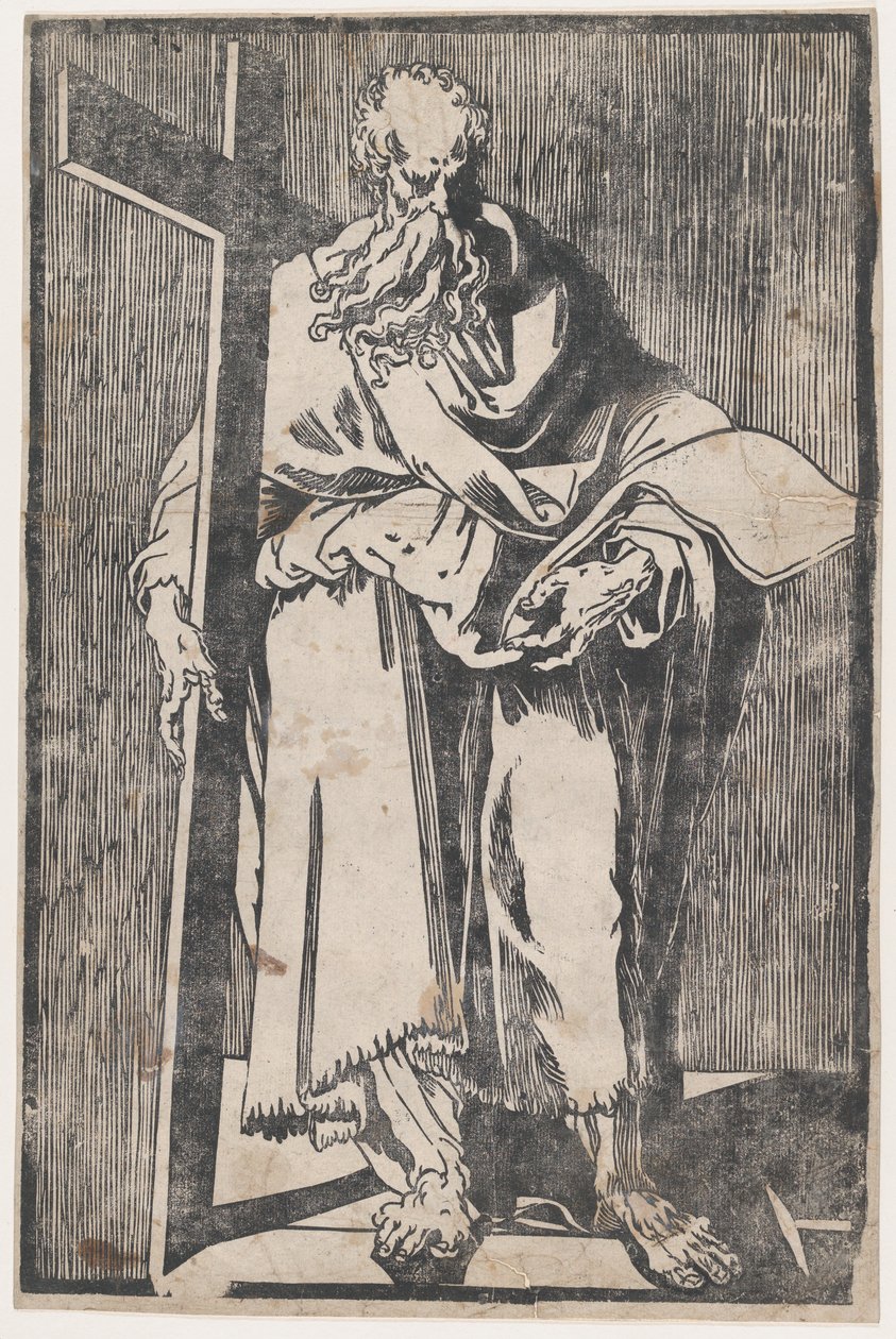 القديس فيليب واقفًا يحمل كتابًا وصليبًا ، كاليفورنيا. 1590-1600. بواسطة جوزيبي سكولاري