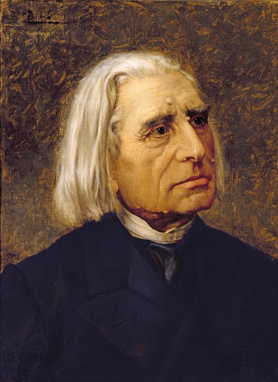 صورة لفرانز ليزت (1811-1886) (زيت على قماش) بواسطة جوزيبي تيفولي