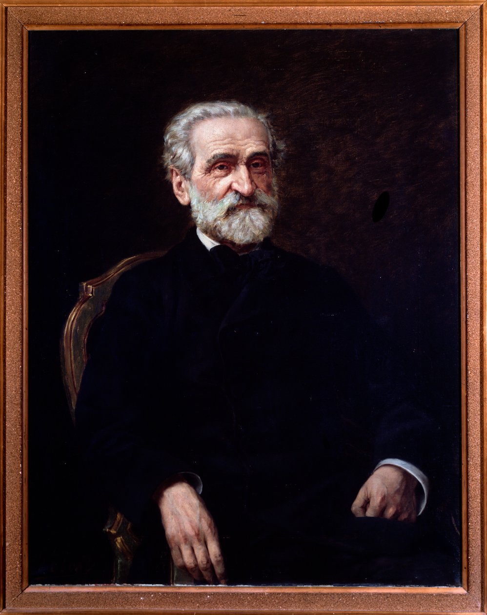 صورة جوزيبي فيردي (1813-1901) ملحن إيطالي. بولونيا، المتحف الموسيقي المدني بواسطة جوزيبي تيفولي