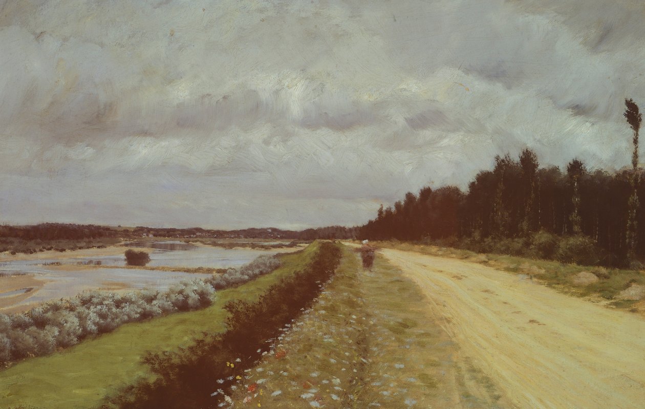 Country Road Along the Ofanto, by Giuseppe de Nittis بواسطة جوزيبي أو جوزيف دي نيتيس