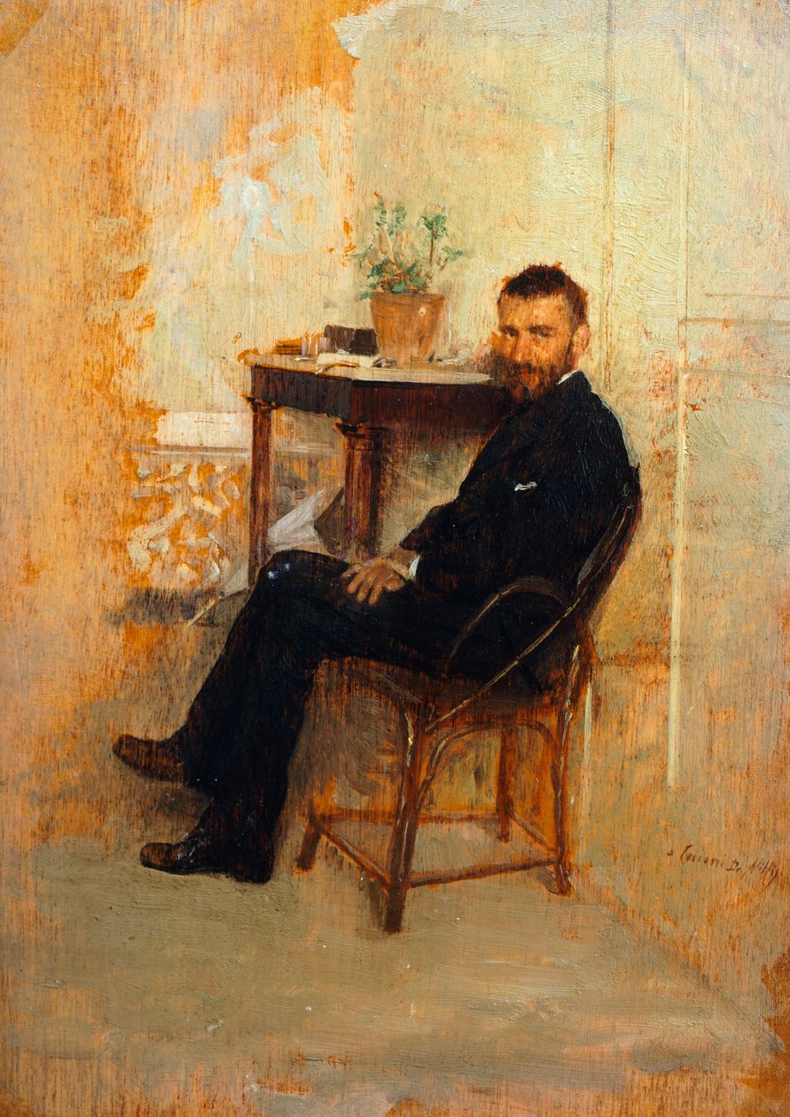 From top of coach, by Giuseppe de Nittis (1846-1884) بواسطة جوزيبي أو جوزيف دي نيتيس