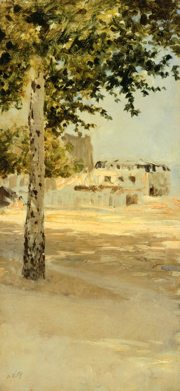 Near Paris, by Giuseppe de Nittis, oil on canvas بواسطة جوزيبي أو جوزيف دي نيتيس