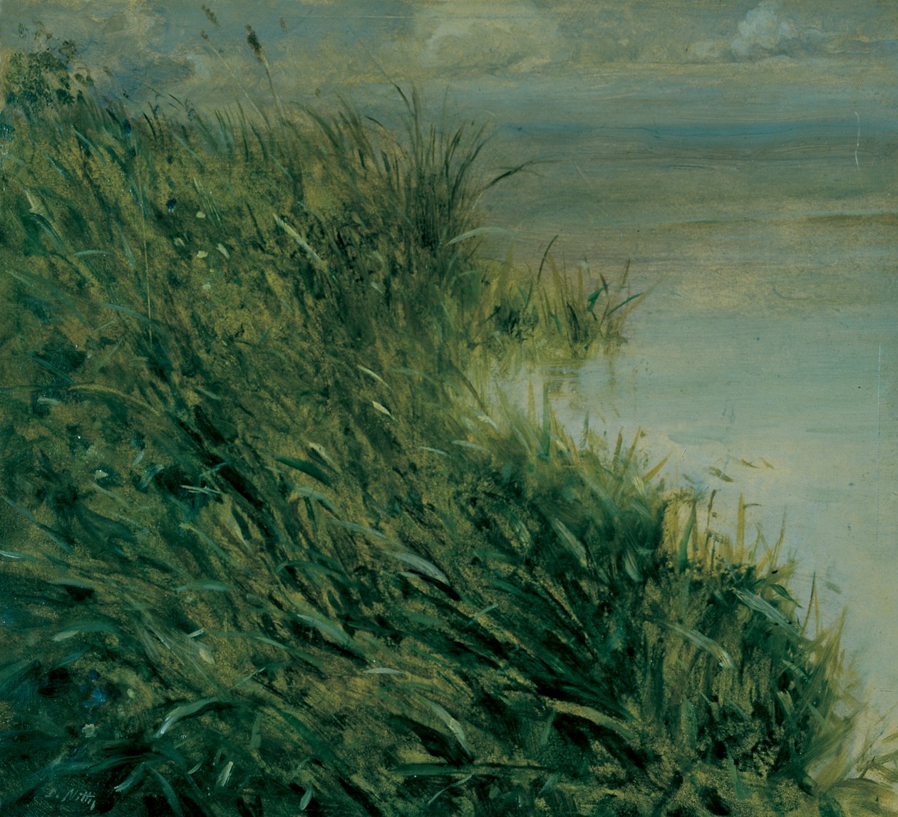 Study of marsh بواسطة جوزيبي أو جوزيف دي نيتيس