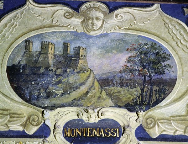 Montemassi ، من سلسلة من الخراطيش التي تصور صور المساكن المملوكة من قبل Conte Pannochieschi d'Elci (في الهواء الطلق) بواسطة جيوستو يوتنس