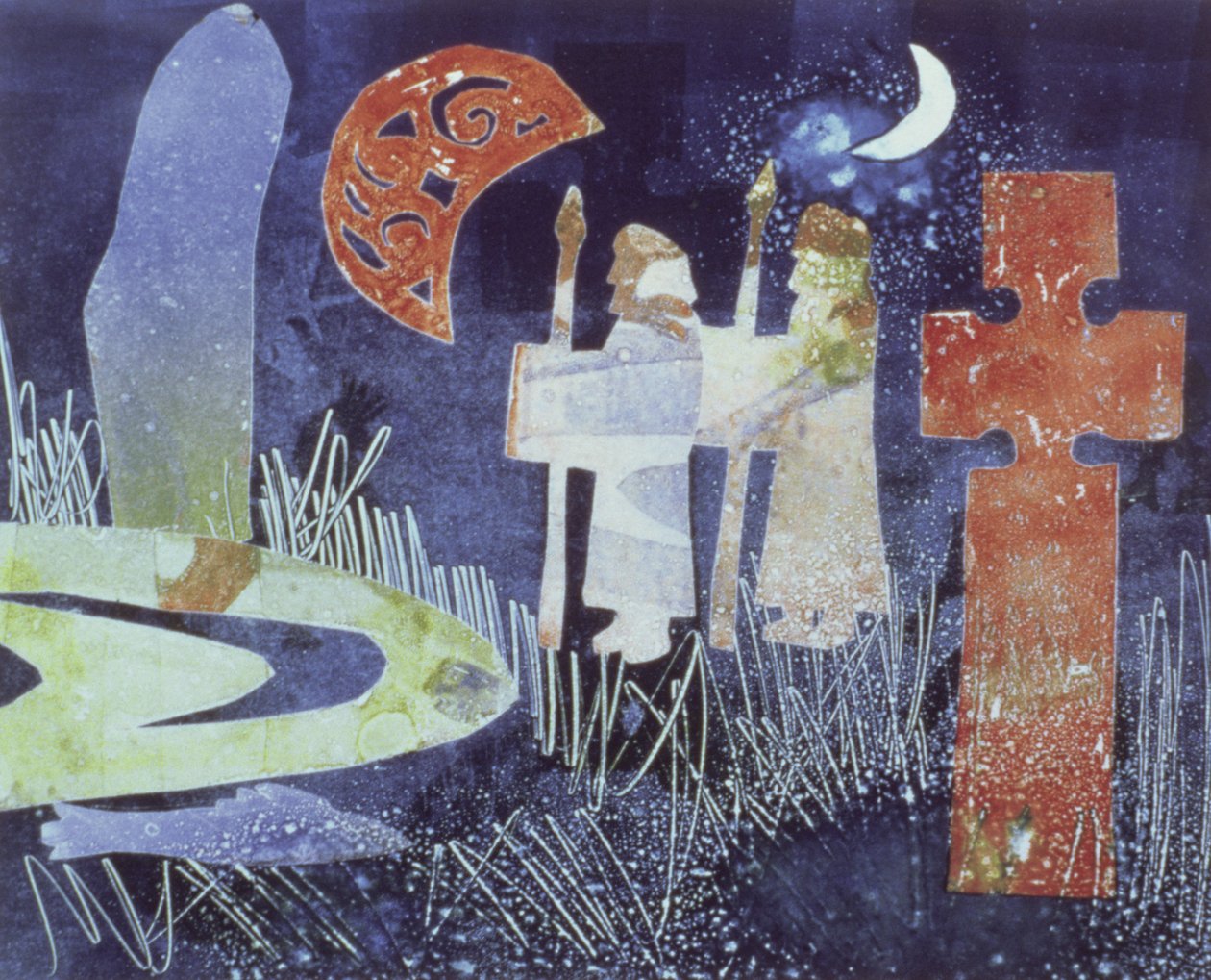 ليلة منتصف الصيف ، 1994 (monotype) بواسطة جلوريا والينجتون