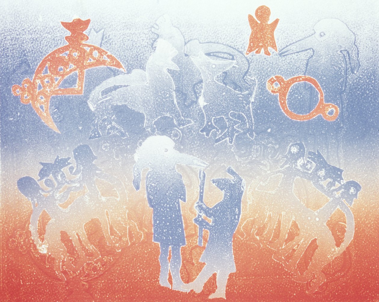 طائر بابيل يذهب يتجول ، 1995 (monotype) بواسطة جلوريا والينجتون