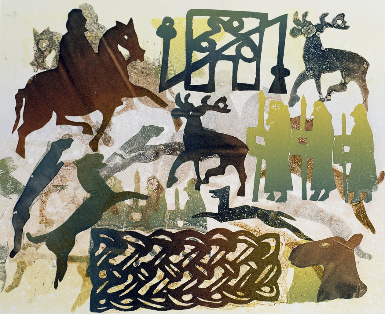 المسافرون القدماء ، 1995 (monotype) بواسطة جلوريا والينجتون