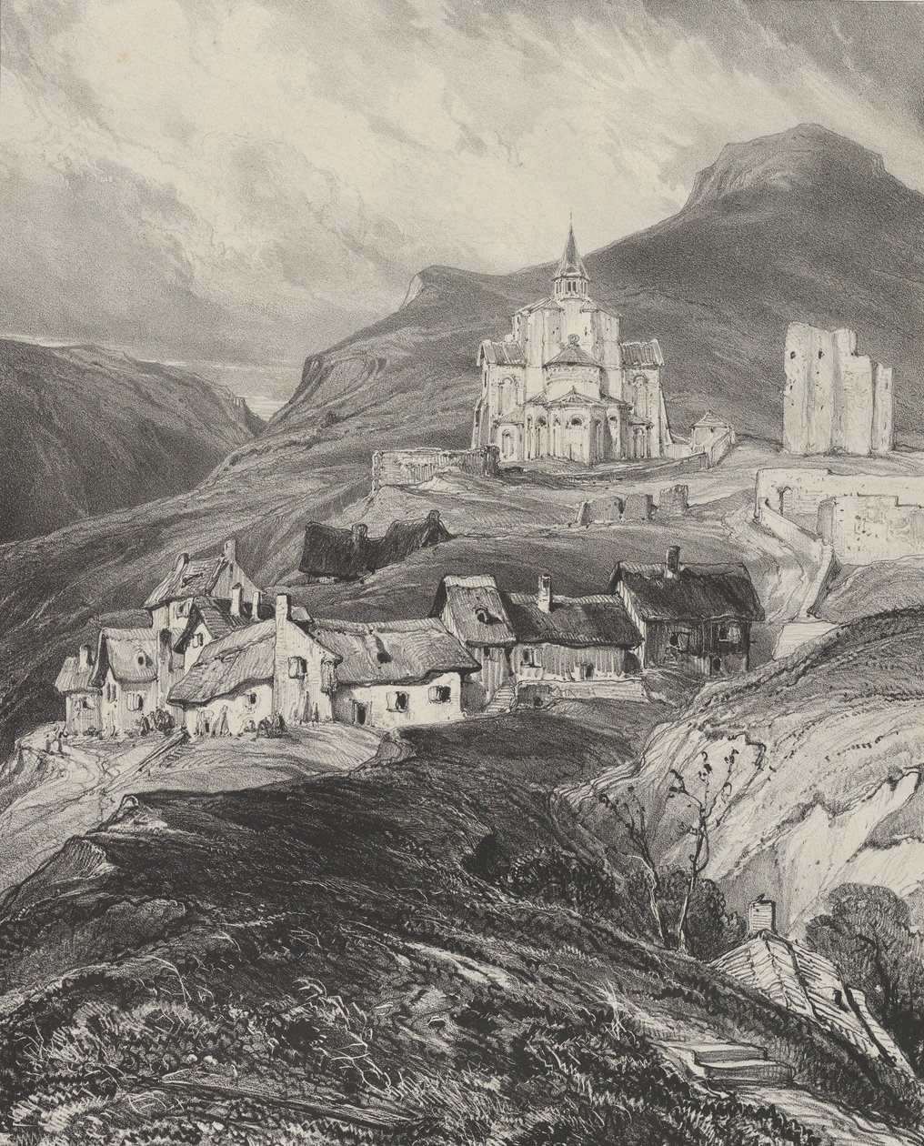الحنية الخارجية لكنيسة Saint-Nectaire ، ١٨٣١. بواسطة جودفروي إنجلمان