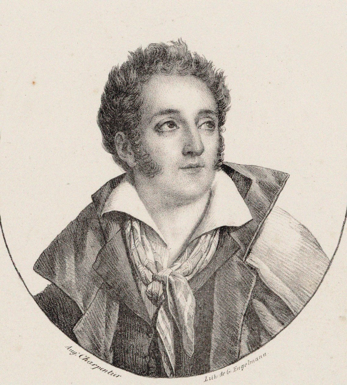 صورة للمؤلف فرانسوا تشارلز مانسوي 1785-1847. بواسطة جودفروي إنجلمان