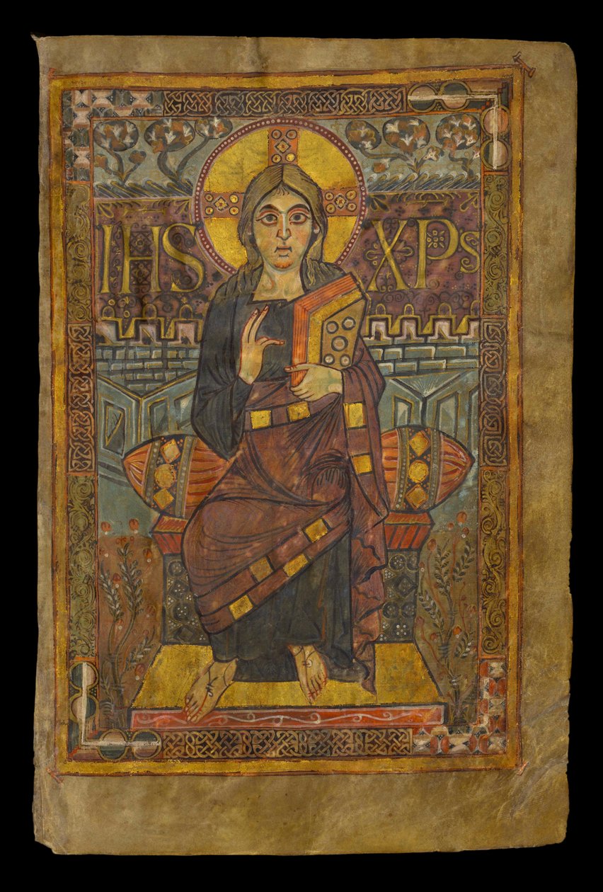 المسيح في الجلالة ، من Evangéliaire dit de Charlemagne بواسطة Godescalc