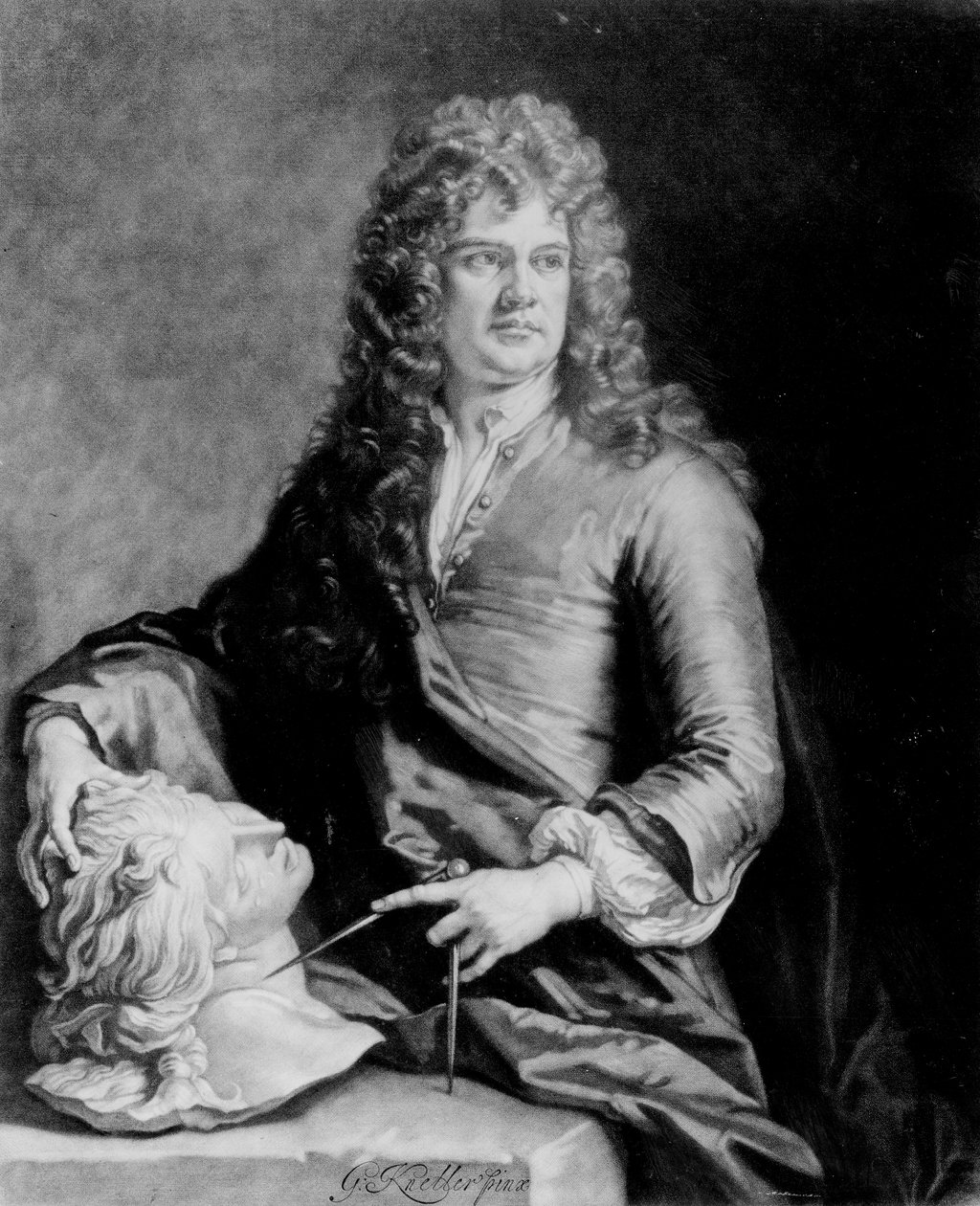 Grinling Gibbons (1648-1721) ، نقش جيه سميث بواسطة غودفري كنيلر