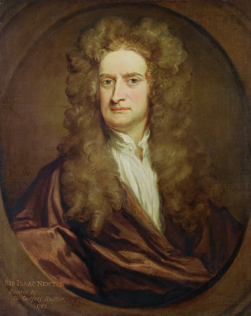 صورة إسحاق نيوتن (1642-1727) 1702 بواسطة غودفري كنيلر