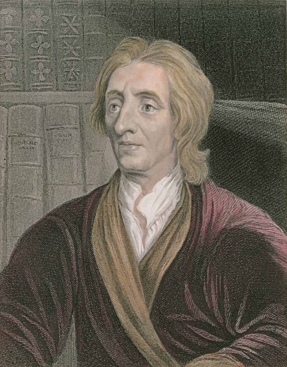 صورة لجون لوك (1632-1704) منقوشة بواسطة حانة جيمس بوسيل وايت (1798-1884). بقلم ويليام ماكنزي بواسطة غودفري كنيلر