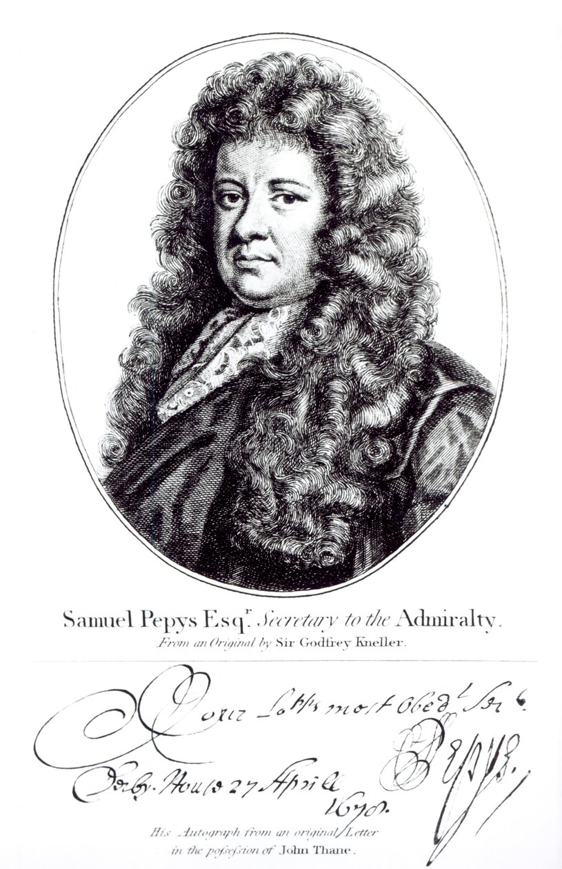 صموئيل بيبيس (1633-1703) بواسطة غودفري كنيلر