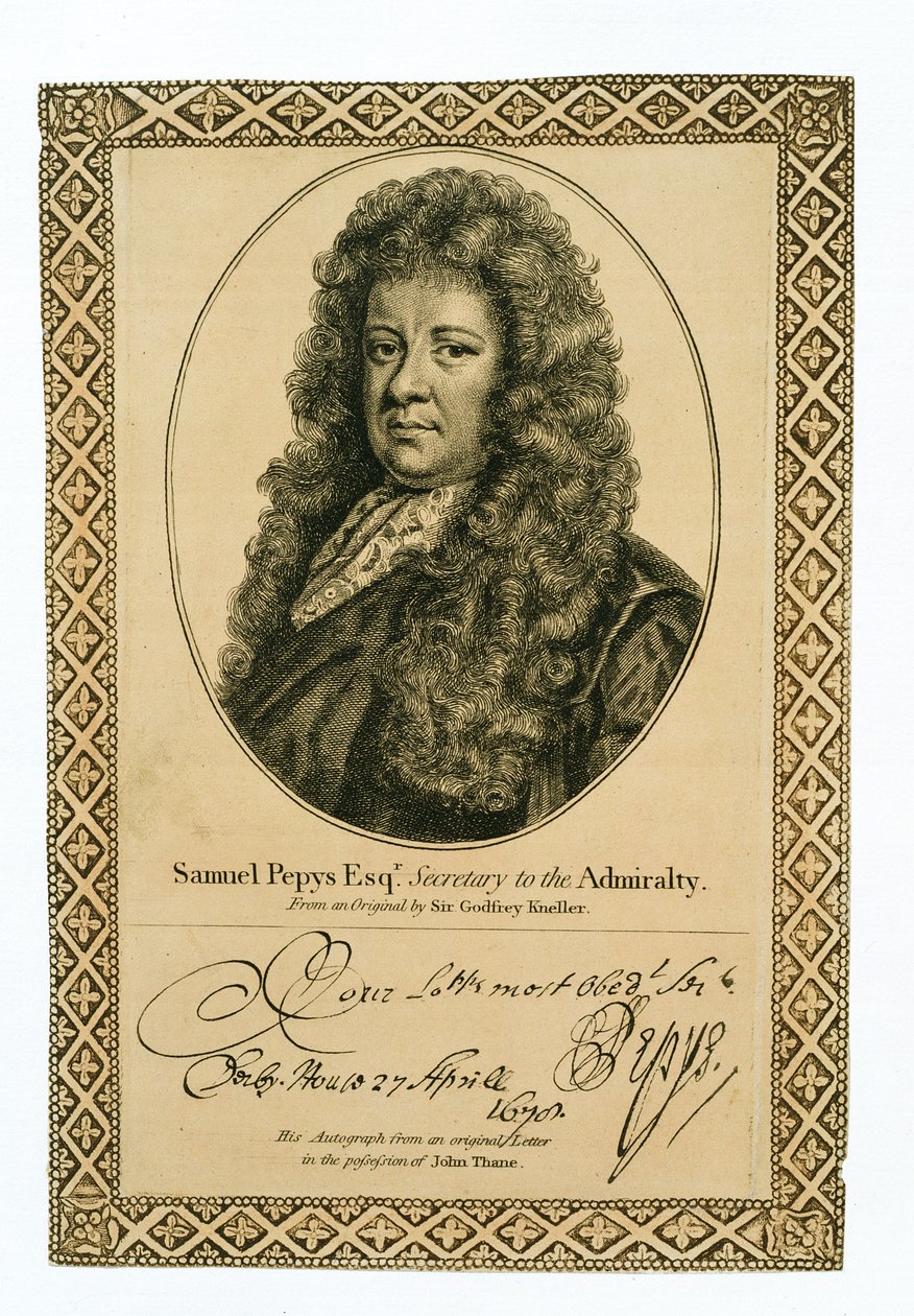 صمويل بيبيس (1633-1703) ، سكرتير الأميرالية بواسطة غودفري كنيلر