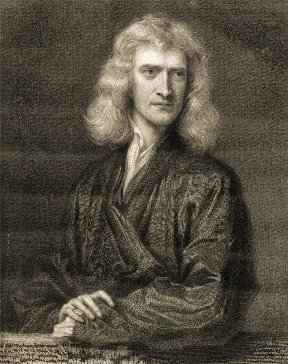 صورة للسير إسحاق نيوتن بواسطة Godfrey (بعد) Kneller
