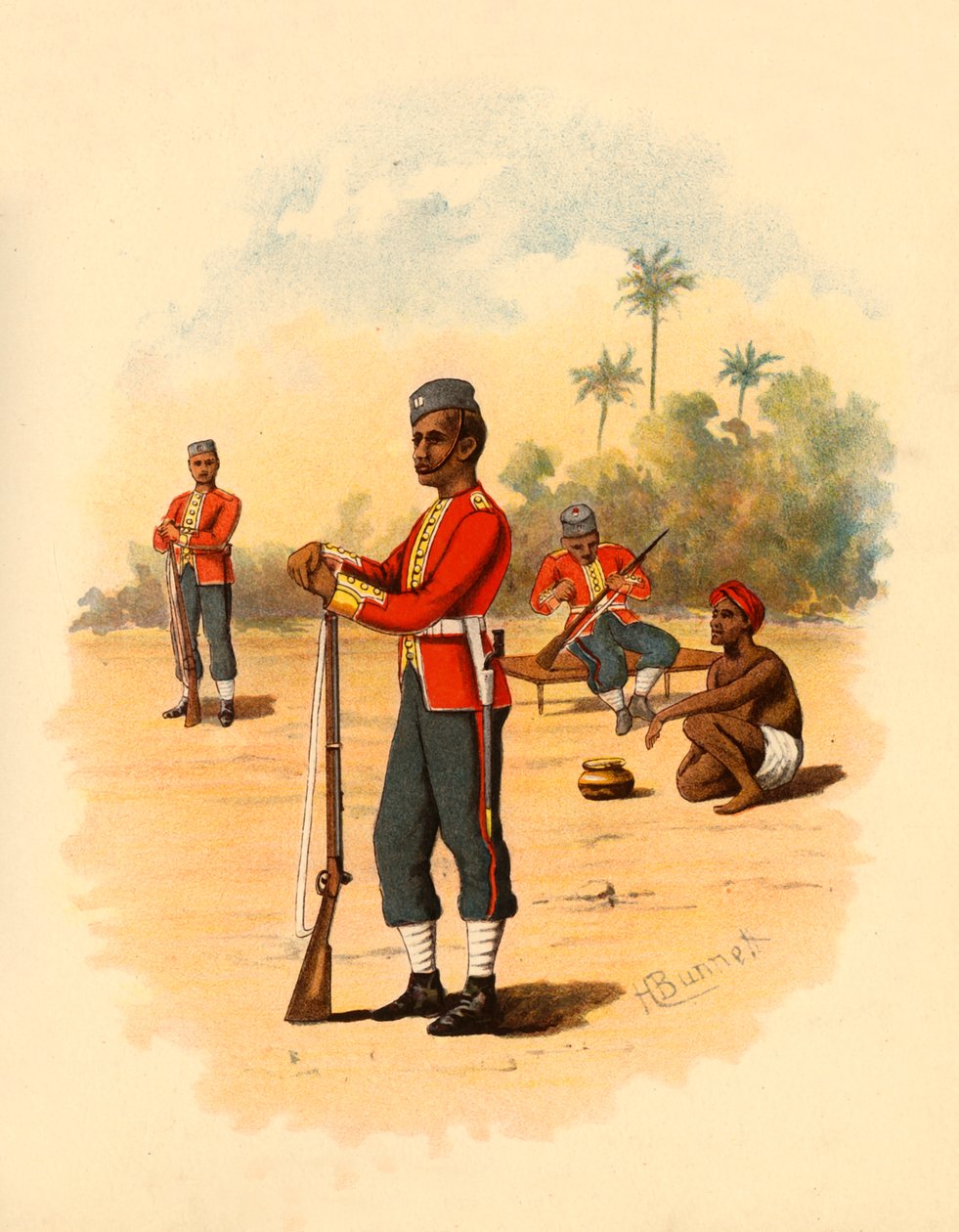11 المشاة البنغال الأصليين ، 1890. بواسطة جودفري دوجلاس جايلز