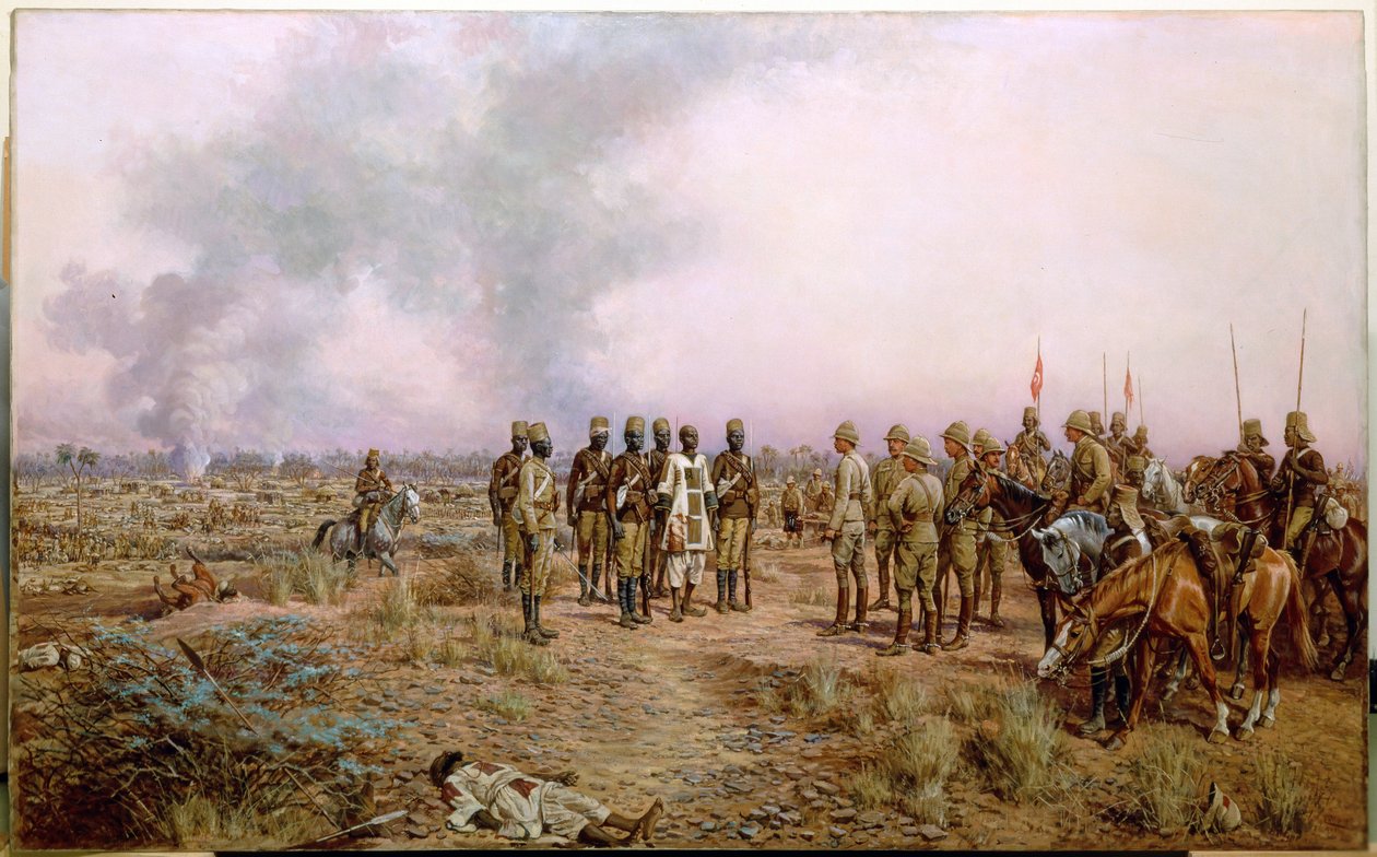 بعد معركة عطبرة ، 8 أبريل 1898 (زيت على قماش) بواسطة جودفري دوجلاس جايلز