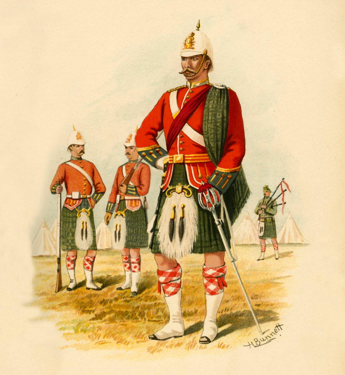 الاسكتلنديون الملكيون الكنديون الخامسون 1890. بواسطة جودفري دوجلاس جايلز