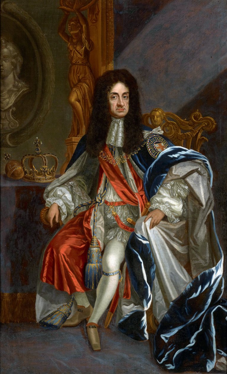 الباروك: صورة تشارلز الثاني ملك إنجلترا (1630-1685) ، في رداء وسام الرباط ، السير جوتفري (1646-1723) ، النصف الثاني من القرن السابع عشر .. زيت على قماش ، 99،6 × 61 ، 5. مجموعة خاصة بواسطة غودفري كنيلر