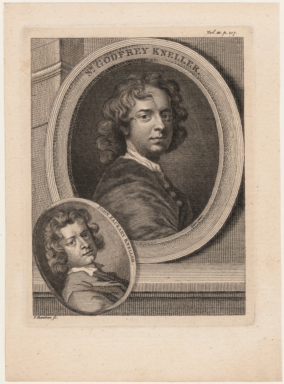 جودفري نيلر ، من "الحكايات للرسم" بقلم هوراس والبول ، نقش توماس شامبارز (1724-1789) ، ج .1770 بواسطة غودفري كنيلر
