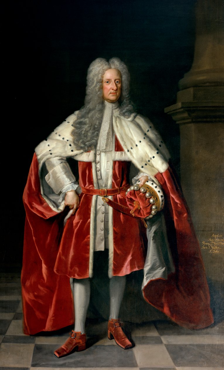 صورة لهنري ، فيكونت الأول سانت جون (1652-1742) في أردية التتويج ، 1727 بواسطة غودفري كنيلر
