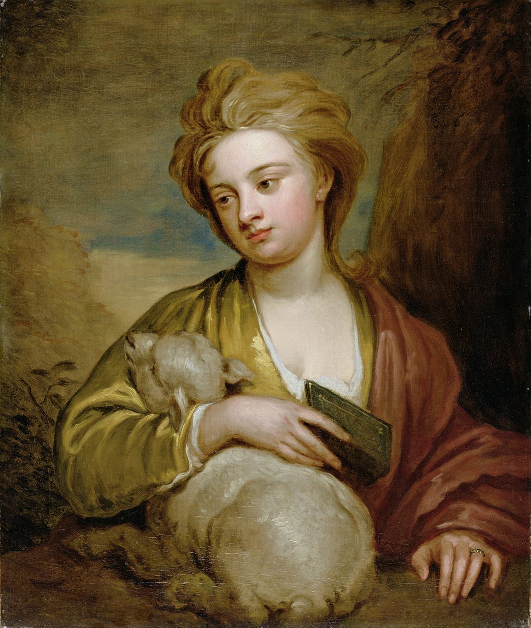 صورة لامرأة باسم القديسة أغنيس ، تُعرف تقليديًا باسم كاثرين فوس ، حوالي 1705-10 (زيت على قماش) بواسطة غودفري كنيلر