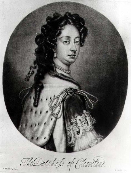 صورة لباربرا فيليرز ، دوقة كليفلاند (1641-1709) منقوشة بجي سميث بواسطة جودفري بعد نيلر