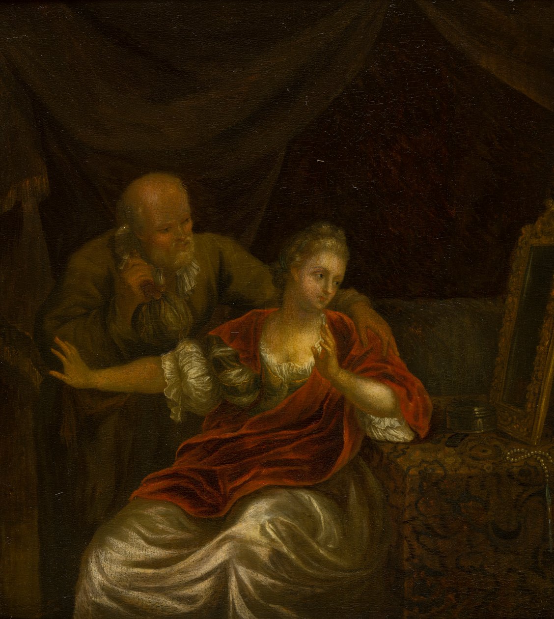عرض مرفوض ، حوالي 1663-1706 (زيت على قماش) بواسطة Godfried (بعد) شالكين أو شالكين