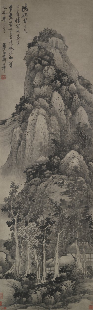 جناح علوي ، لفيفة معلقة ، c.1683 (حبر على ورق) بواسطة قونغ شيان