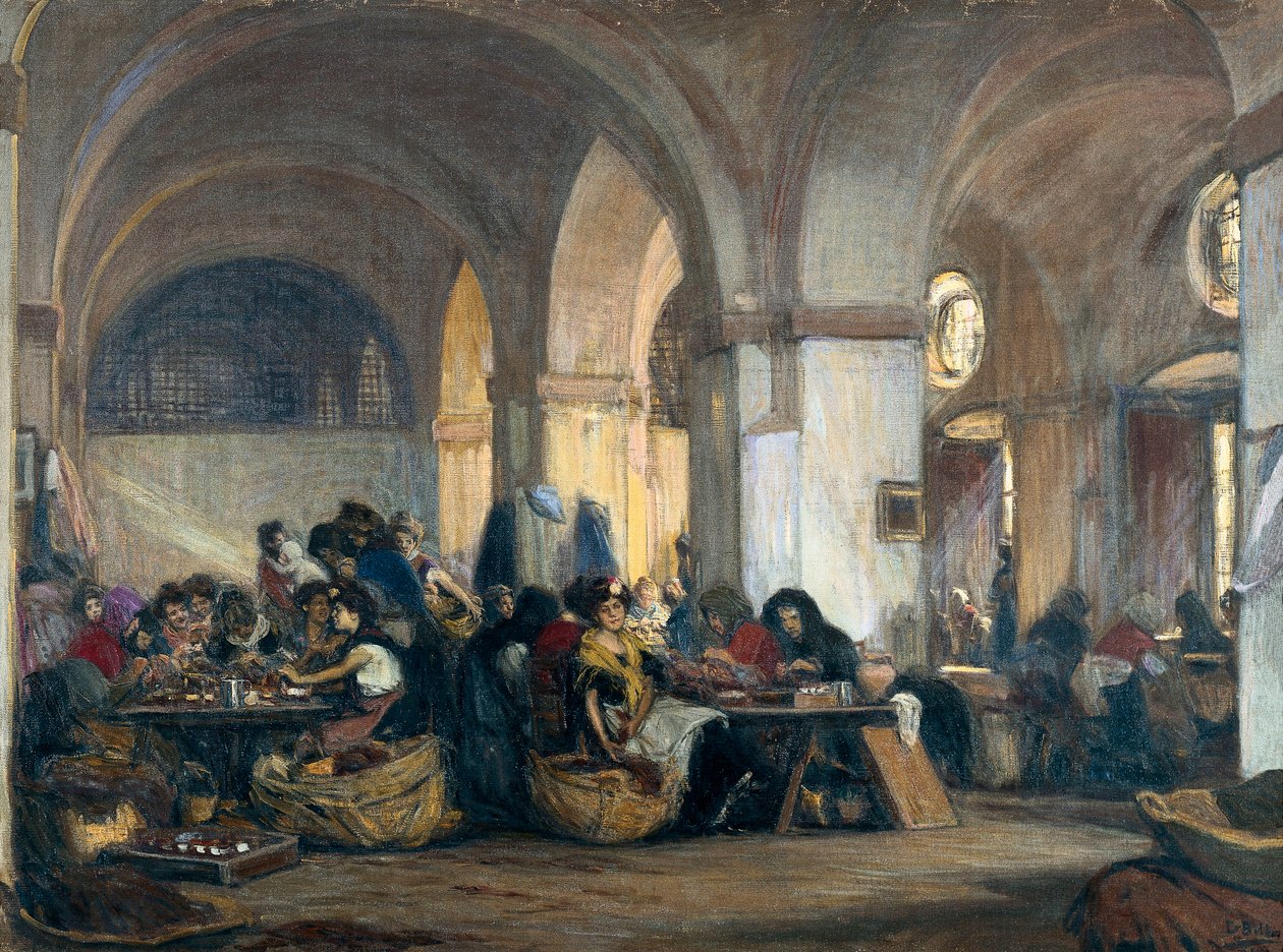 Cigarieres (العاملون في مصنع السجائر بواسطة جونزالو بلباو مارتينيز