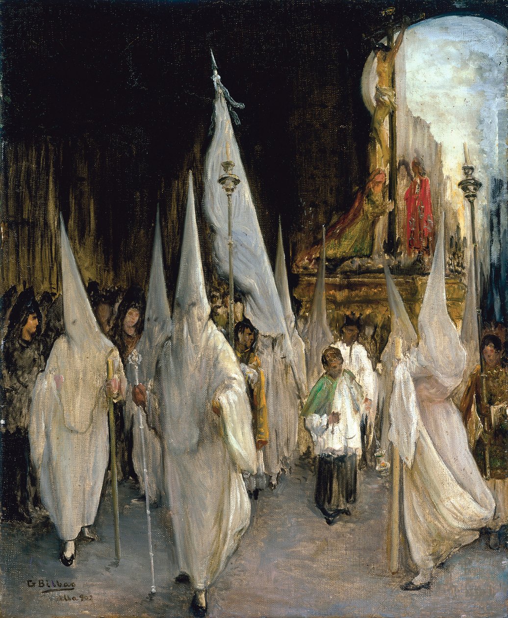 موكب الكلمات السبع - بيلباو مارتينيز ، غونزالو (1860-1938) - 1902 - زيت على قماش - 54 × 45 - متحف كارمن تيسين ، ملقة بواسطة جونزالو بلباو مارتينيز