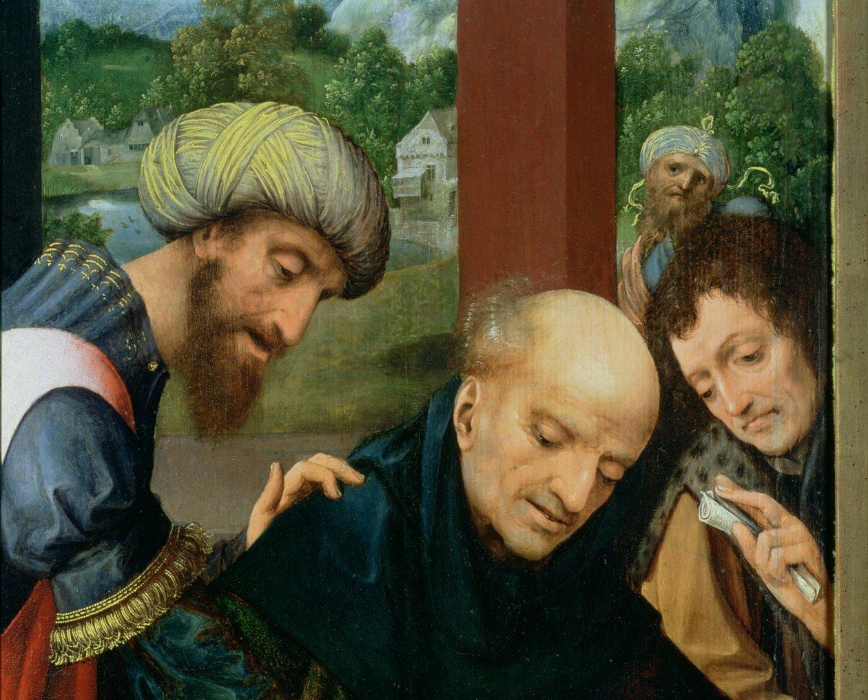 سانت كاترين والفلاسفة (تفاصيل الفلاسفة) ، انظر 80755 بواسطة Goossen van der Weyden