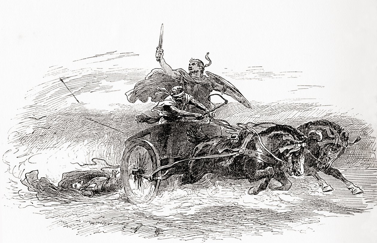 مشهد من مسرحية ويليام شكسبير ترويلوس وكريسيدا ، من أعمال ويليام شكسبير ، نشر عام 1896 بواسطة جوردون فريدريك براون