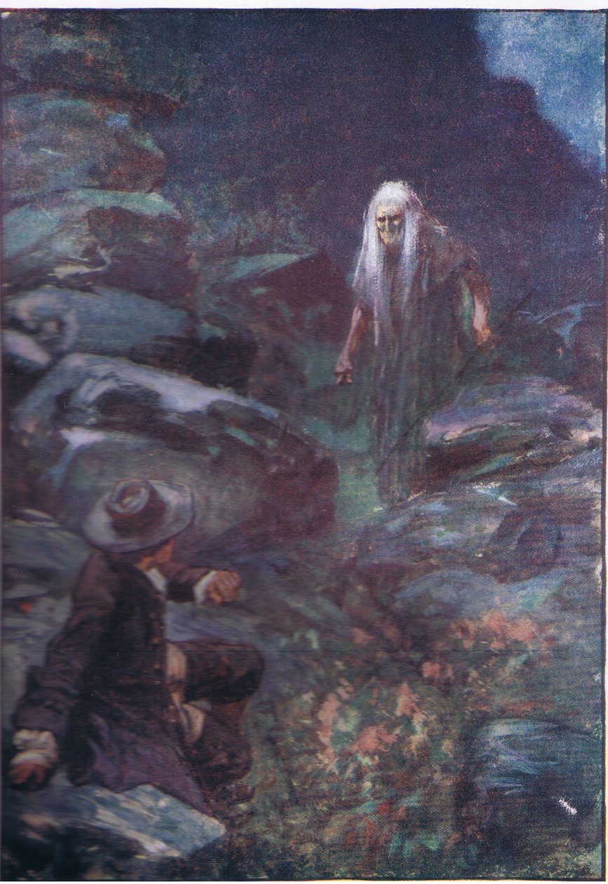 كل هذا بينما كانت المرأة الخائفة تقترب من حانة Lorna Doone. بواسطة W & R Chambers Ltd ، 1921 بواسطة جوردون فريدريك براون