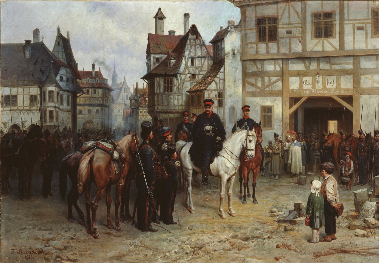 عام Blücher مع القوزاق في Bautzen ، 1885 بواسطة جوتفريد ويليوالدي