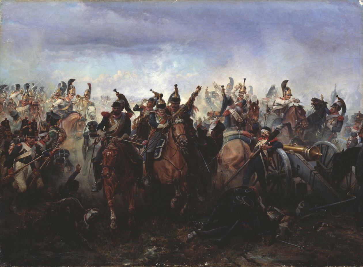معركة فير شامبينويس في 13 مارس 1814 ، 1891 بواسطة جوتفريد ويليوالدي