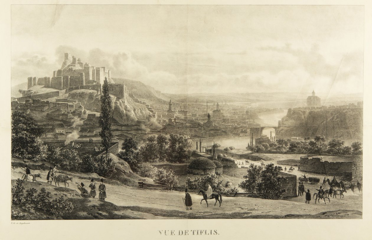منظر تيفليس ، 1830s بواسطة Gottfried أو Godefroy Engelmann
