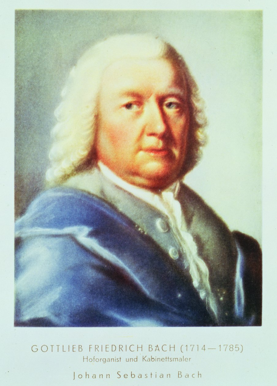 صورة يوهان سيباستيان باخ (1685-1750) بواسطة جوتليب فريدريش باخ