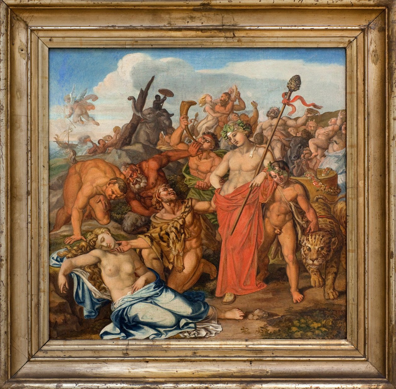 باخوس وآريان. لوحة لجوتليب شيك (1776-1812) ، زيت على قماش بواسطة غوتليب شيك
