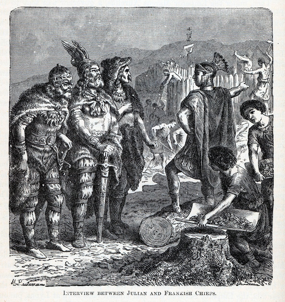 مقابلة بين Julian and Frankish Chiefs ، 1882 بواسطة الحمد لله هاينريش لوتيمان