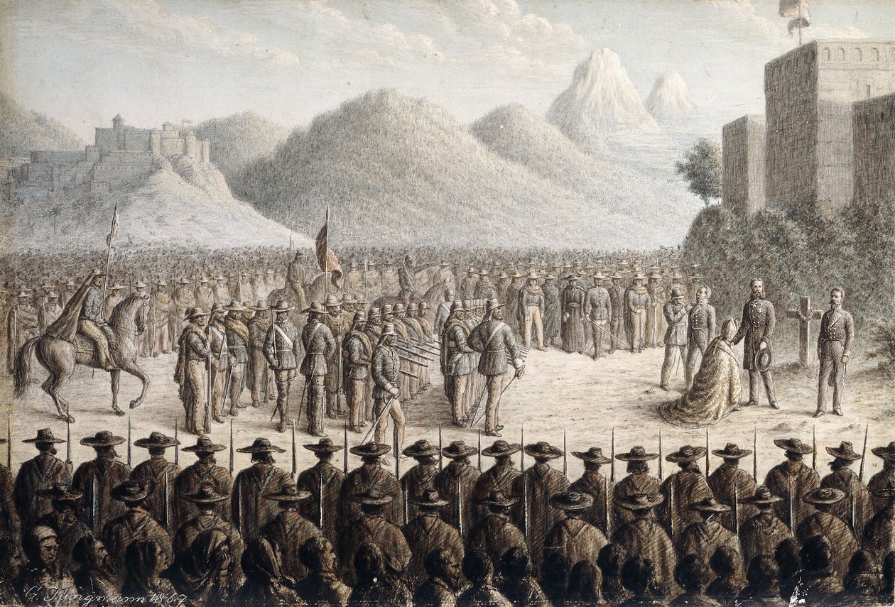 إعدام الإمبراطور ماكسيميليان ، 1867 بواسطة جوتلوب جونجمان