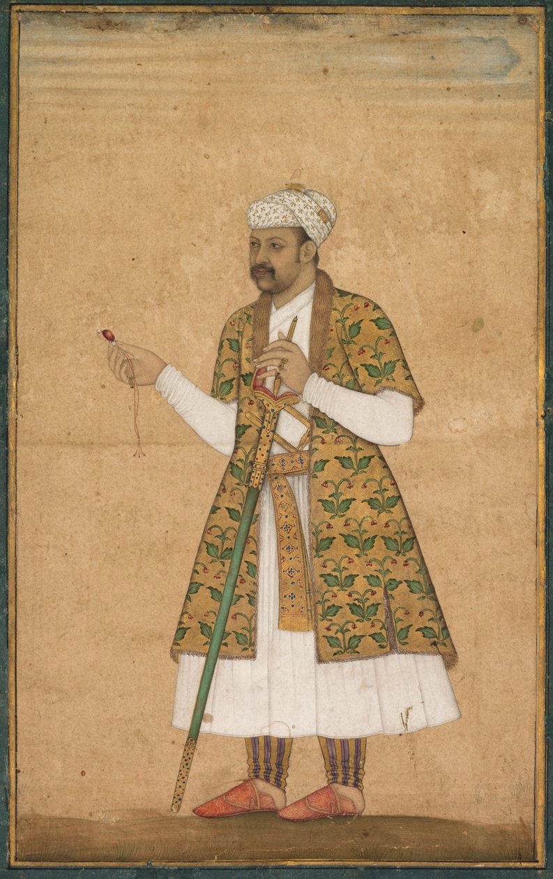 محكم ، ربما خان خان ، يحمل سبينيل وسيف ديكان ، ج. 1605-1610. بواسطة جوفاردان