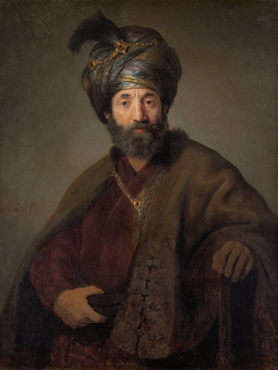 رجل في زي شرقي بواسطة Govert Flink أو Rembrandt