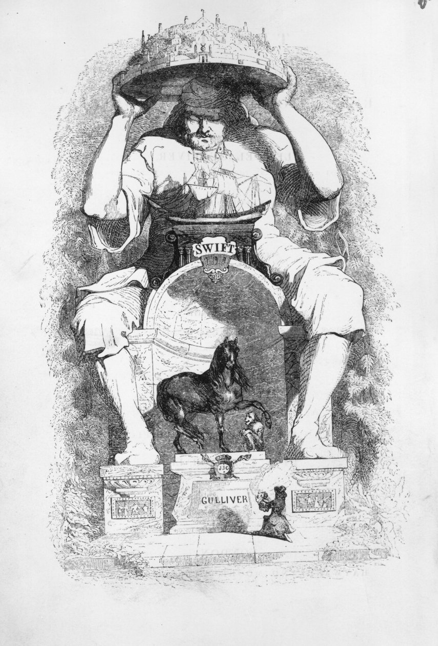 صورة من "رحلات جاليفر" لجوناثان سويفت ، 1838 بواسطة جراندفيل