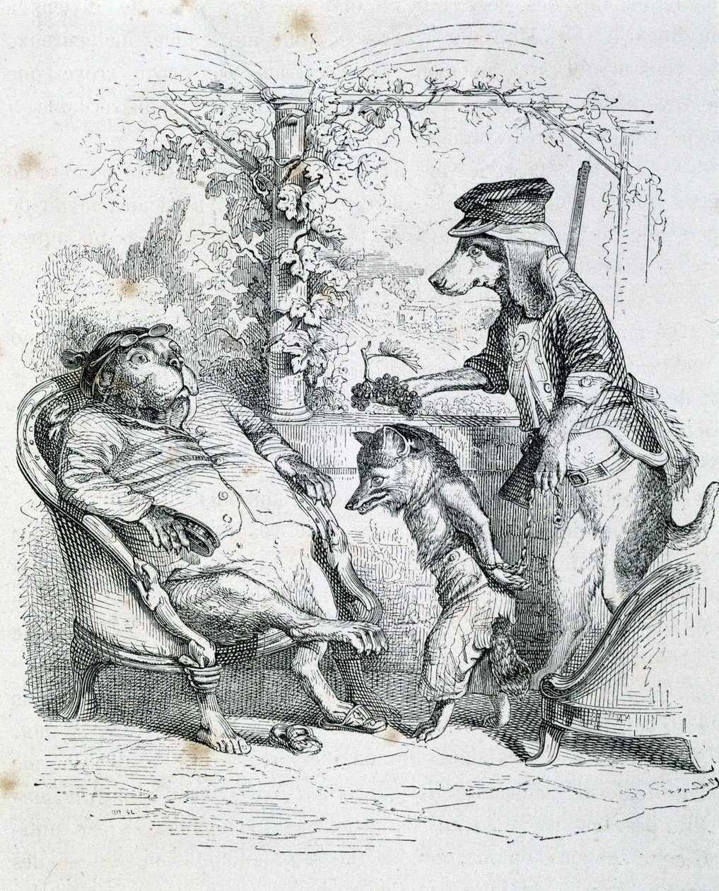 The Two Dogs and the Riffler Fox - بواسطة Grandville بواسطة جراندفيل