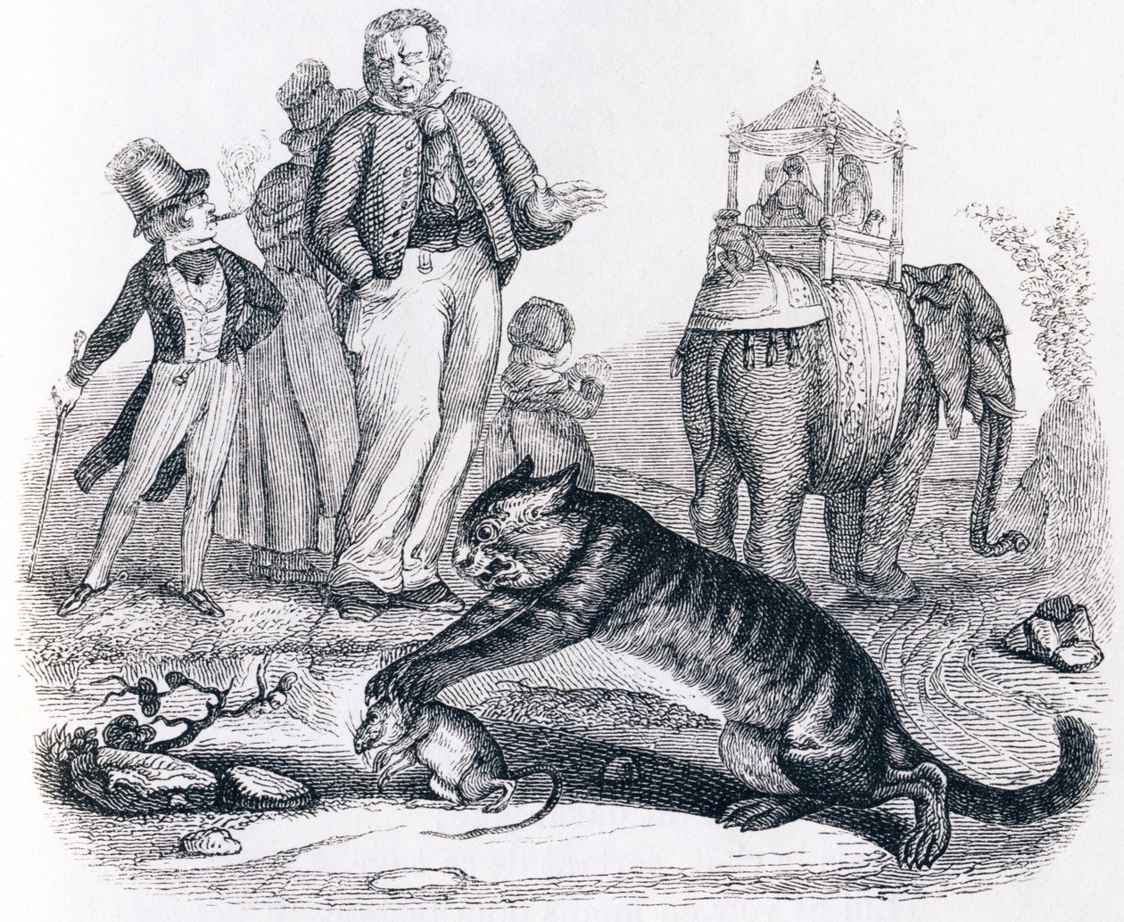 الجرذ والفيل (le rat et l'elephant) - أساطير لافونتين بواسطة جراندفيل