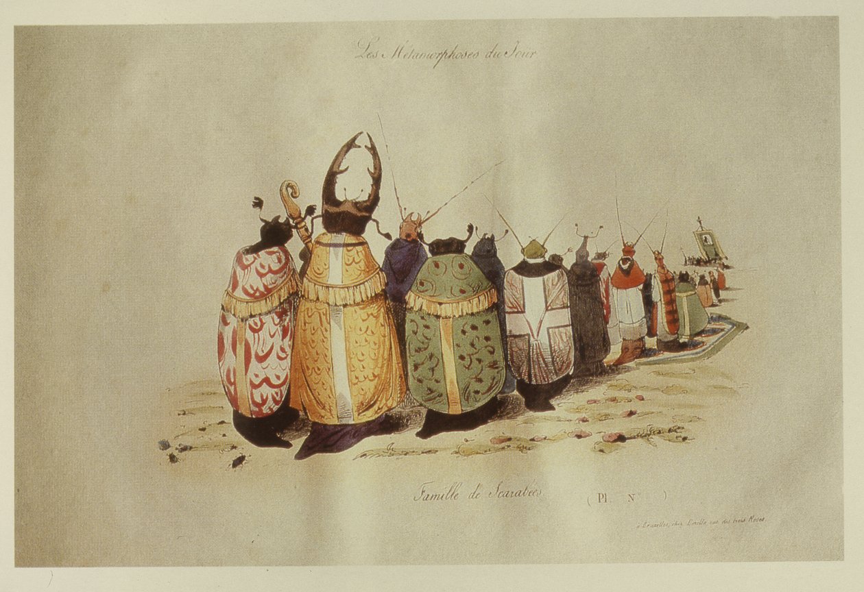عائلة سكارابي ، 1828-29 بواسطة جراندفيل