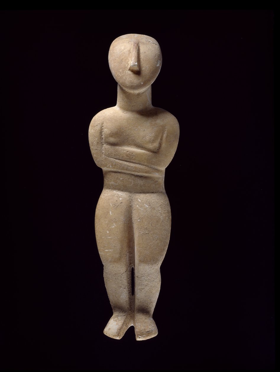تمثال سيكلاديك ، ناكسوس ، c.3000-2000 قبل الميلاد (رخام) بواسطة اليونانية